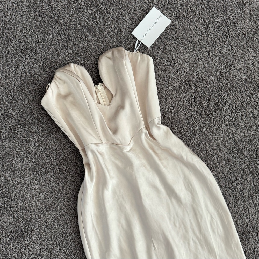 Encore Strapless Corset Maxi Dress